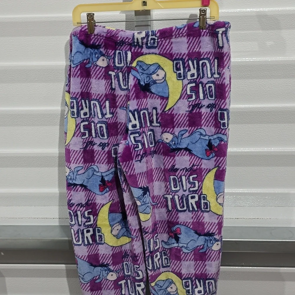 Eeyore Do‎ Not Disturb Fleece Pajama Pants Size XLARGE 16-18 - Picture 6 of 11